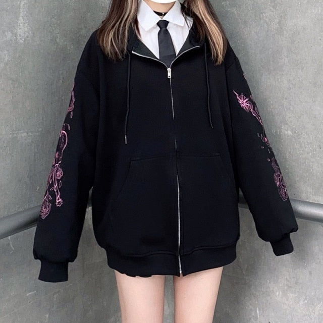 Frauen Gothic Zipper vampyy.shop