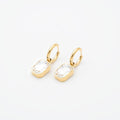18k Vergoldete Ohrringe „Royal White“ vampyy.shop