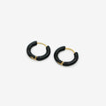 18k Vergoldete Ohrringe „black Circle“ vampyy.shop