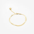 18k Vergoldetes Armband „double Snake & Heart“ vampyy.shop