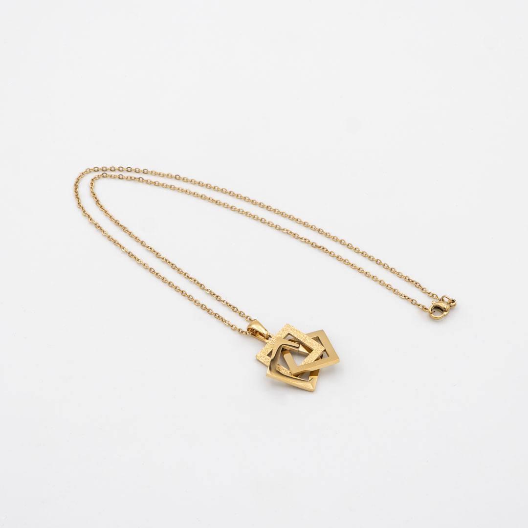 18k Vergoldetes Schmuck-set „rubik“ vampyy.shop