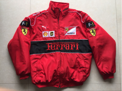 Embroidery Casual Zipper Long Sleeve Racing Jacke vampyy.shop