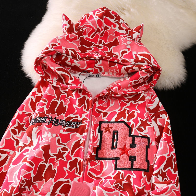 Embroidery Cool Camouflage Zipper vampyy.shop